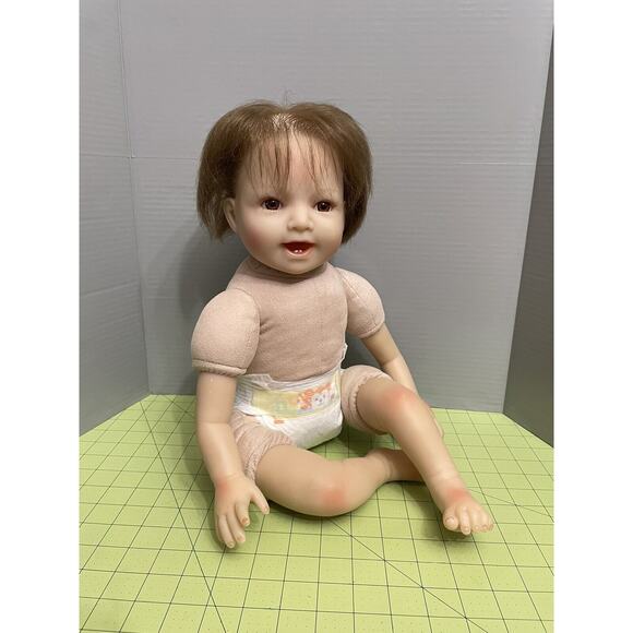 Kaydora Lifelike Realistic 20” Inch Handmade Vinyl Girl Baby Doll Rooted Hair - Picture 4 of 13
